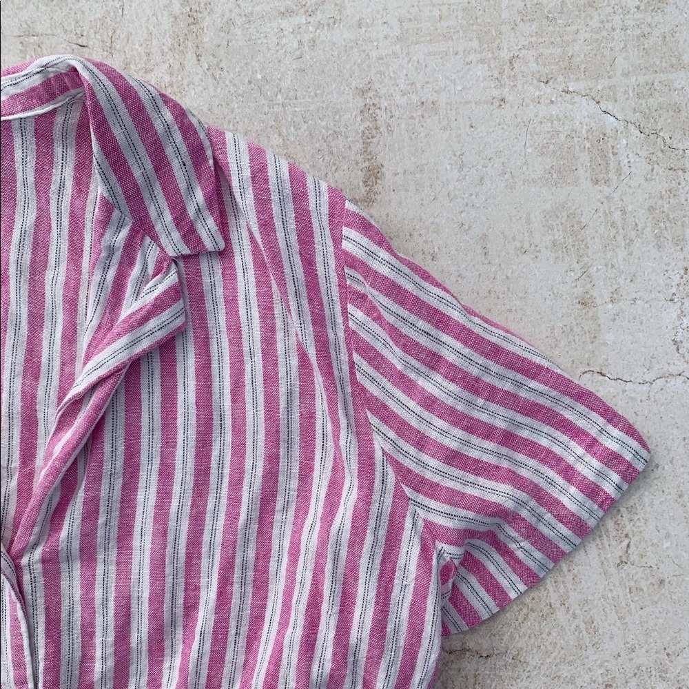 Pink Linen Blouse